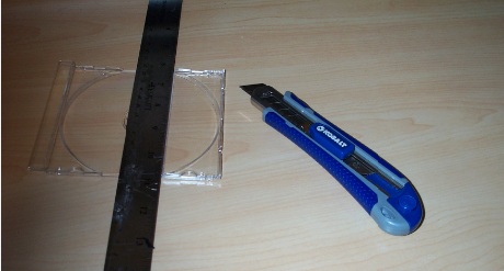 Cutting the CD holder